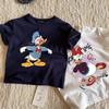 Camiseta de Manga Curta de Desenho Animado Retrô Americano Estilo Chinês Pato Donald para Homens e Mulheres Roupa de Verão Solta Manga Curta Camisa Estilo Ocidental