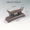 Base de Rack para Espada Faca de Jacarandá Vermelho Ébano Suporte Artesanal Suporte de Chifre Base para Escultura em Madeira