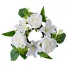Guirlanda de Castiçal com Flores Artificiais de Rosa e Lírio Coloridas de Primavera Decoração de Festival Estilo Europeu Decoração de Casamento de Primavera Rosa