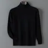 Suéter de Cuello Alto Nuevo para Hombre Otoño e Invierno Andy Terciopelo Tejido Pulóver Manga Larga Casual Capa Base Talla Grande Transfronterizo
