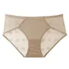 Calcinha Triangle Sexy de Renda em Malha Macia, Cintura Baixa, Elegante e Sedutora, Estilo Francês, para Mulheres, Forro de Algodão Cetim Ligeiramente Transparente