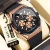 Reloj Casual para Hombre de Marca Suiza Multifuncional Nuevo Modelo de Moda Reloj de Cuarzo Transmisión en Vivo Comercio Exterior Modelo Popular Dropshipping