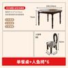 Mesa de jantar estilo americano Mesa de jantar e cadeira antiga luz luxo madeira preta estilo francês placa de pedra mesa redonda simples casa pequeno apartamento mesa de jantar