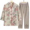 Ropa de Verano para Mamá, Camisa de Manga Tres Cuartos, Tops de Verano para Mujeres de Mediana Edad y Mayores, Camisas, Ropa para Señoras Mayores, Conjunto de Abuela