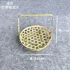 Cesta Creativa de Bambú Tejido para Frutas Cesta de Frutas Cesta Pequeña de Bambú Productos de Bambú Exhibidor Cesta para Snacks Cesta de Almacenamiento de Frutas y Postres para Sala de Estar