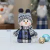Muñeco de Tela Azul Nuevo Navideño Lindo Esquiador Columpio Muñeco de Nieve Decoración Adornos Regalos Festivos Transfronterizo