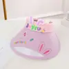 Chapéu de Sol de Bebê Desenho Animado Elástico Ajustável Topo Aberto Personalizado Casual Esportes ao Ar Livre Proteção Solar Chapéu de Sol Chapéu