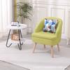 Sillón tipo sofá individual para dormitorio, apartamento pequeño, de madera maciza, para balcón, para ocio, tipo sofá individual