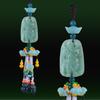Colgante de perfume de coche de fábrica Xiangyun, calabaza de loto de jade verde, colgante creativo para decoración de coche, accesorios para coche al por mayor