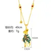 Novo Colar de Borla de Carpa com Gota de Óleo de Alta Qualidade Design Moderno Corrente para Clavícula de Ouro de Areia Vietnamita Joias de Ouro Sintético