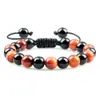 Comercio Exterior Europeo y Americano Creativos Espaciados Brillantes Pulseras Ojo de Tigre Piedra de Lava Volcánica Pulseras Trenzadas con Cuentas Pulseras de Yoga