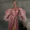 Estilo Europeu e Americano Sexy Camisola de Cetim Conjunto de Três Peças Roupa de Casa Roupa Íntima Shorts Pijama de Penas Conjunto Feminino Outono e Inverno 2026