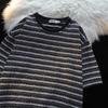 2024 Nova camiseta de manga curta masculina verão estilo coreano moda simples meia manga top estilo Hong Kong solto casual moda marca shirt