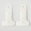 Cubiertas de calcetín sin pie estilo Miu, Calcetines holgados de color liso estilo ballet para la pantorrilla, Calcetines holgados simples finos de algodón transpirable para primavera y verano