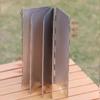 Estufa de camping para exteriores, deflector de viento, ultraligera, de aleación de aluminio, plegable, con pestillo, 8 piezas con bolsa de tela