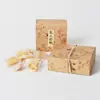 Impresión a Color de Fábrica Tarjeta Blanca Papel Kraft Caja de Regalo para Alimentos Crujiente de Yema de Huevo Pastel de Luna Caja de Embalaje Vintage con Flores y Pájaros