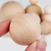 En stock directo loto sólido bola redonda hecho a mano accesorios DIY color madera original cuentas de madera no porosas cuentas redondas pintadas creativas