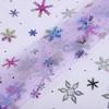 Em estoque cor gradiente colorida grande floco de neve malha roupa infantil saia de boneca Barbie decoração de Natal festival malha