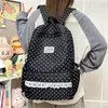 2026 Nuevo Mochila Linda con Estampado de Estrellas de Encaje de Alto Valor para Estudiantes de Secundaria y Preparatoria Gran Capacidad Estilo Coreano Bolsa de Doble Hombro