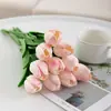 Flor Artificial de Tulipán Mini PU Flor Artificial Transfronteriza Boda Decoración del Hogar Flor Sensación Tulipán Planta Artificial