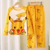 Pijamas para niñas, primavera y otoño, manga larga, para niño, finos, medianos y grandes, para niña, princesa, ropa de casa, traje de verano para niño