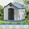 Casa para Perro, Perrera Exterior, Casa para Perro Extra Grande, Uso en Todas las Estaciones, Villa para Golden Retriever, Jaula para Mascota Impermeable, Puerta de Hierro de Fábrica