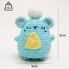 Muñeca de Animal Tejida a Crochet Nueva Hecha a Mano Transfronteriza Rey de la Nieve Regalo Boutique Adornos para Cabeza de Niño Anime Adornos Colgantes de Comida