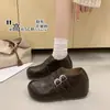 Zapatos Birkenstock Mary Jane de Mujer con Plataforma Gruesa y Altura Oculta de 6 cm Cobertura Total Nuevo Otoño/Invierno 2026 Zapatos Pequeños de Cuero con Punta Dividida Mocasines