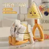 Escova de limpeza triangular criativa de pé com cabo dobrável, escova para panelas de cozinha, para limpar cantos, frestas e janelas, uma escova multifuncional