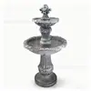 Fonte de Paisagismo de Pátio Europeu em Camadas, Elemento de Água Circulante de Camada Dupla para Jardins de Vilas, Decoração Externa, Cascata de Água de Pátio