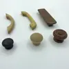 Manija de Madera Maciza de Doble Agujero para Cajón Manija de Champiñón Mueble Armario Puerta de Armario Manija Pequeña Niños Redonda Manija de Haya