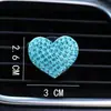 El comercio electrónico en el extranjero es especialmente para clip de salida de aire para coche de arcilla con pedrería de amor de corazón de melocotón, clip decorativo para salida de aire de coche, clip para perfume