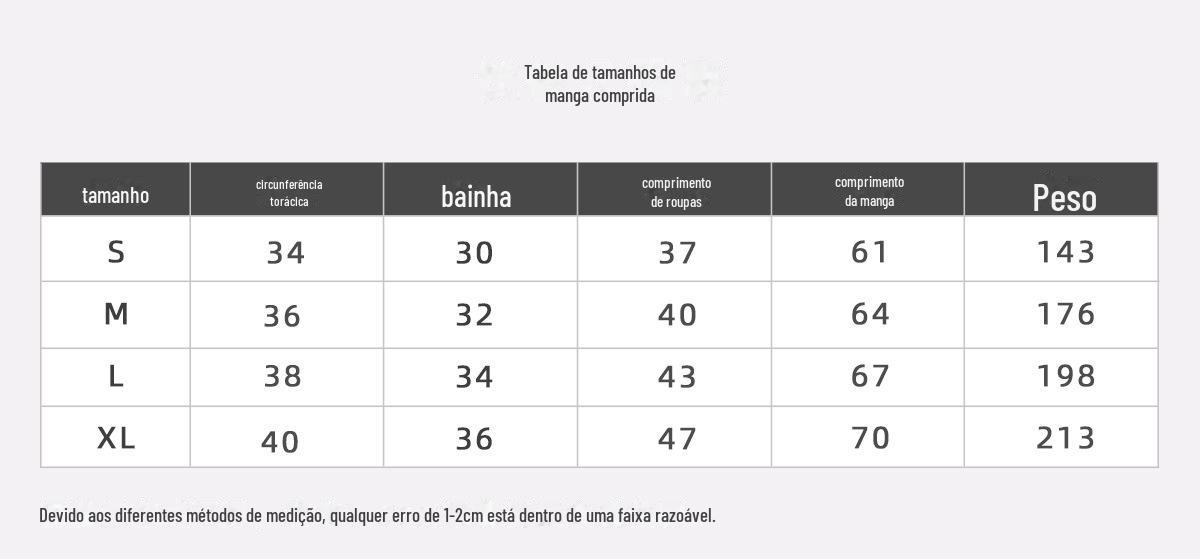 6205长袖尺码表新版