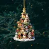 Colgante de árbol de Navidad creativo nuevo para coche transfronterizo Decoración acrílica navideña Decoraciones para el hogar festivas