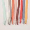 Cordones planos de colores con punteras de plástico para zapatillas deportivas, zapatos para correr, cordones de sudadera y cinturas de pantalones casuales y pants.