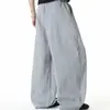 Pantalones Anchos de Rayas Verticales Estilo Retro Americano para Hombre, Pantalones Largos Casuales Relajados, Estilo Urbano a la Moda, Cintura Elástica, Pantalones Fluidos de Longitud Completa