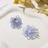 Fuegos Artificiales Dulces de Verano Flor Hueca Hecha a Mano con Perlas Pendientes DIY de Temperamento Suave Broche para Mujer Accesorios de Flor para Zapatos Hebilla para Zapatos
