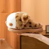Chinelos de inverno 2026 para bebês, meninos e meninas, com estampas fofas de desenhos animados, com forro adicional de fleece para aquecimento, adequados para uso interno e feitos de algodão