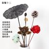 Buquê de Flores Secas Zen para Decoração de Casa Flor de Lótus de Algodão Inserida à Mão Adereços de Buda Decorações Criativas