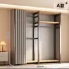 Guarda-Roupa de Metal para Quarto de Casa Quarto de Aluguel Estrutura Totalmente em Aço Totalmente Fechado Combinação Livre Estilo Aberto Guarda-Roupa Simples Espessado