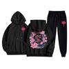 Conjunto de Moletom com Estampa Casual Outono/Inverno 2026 e Calça Simples com Estampa
