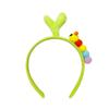 Pelúcia de Desenho Animado Broto de Árvore Broto de Feijão Faixa de Cabelo Headband Feminina Para Lavar o Rosto Pressão Craniana Alta Presilha de Cabelo Lagarta de Cabelo Acessórios de Cabelo
