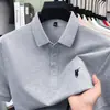 Camisa Polo Bordada con Logo de Caballo Transfronterizo para Hombre Verano 2026 Nueva Color Sólido Casual de Negocios Transpirable Media Manga Camiseta para Hombre
