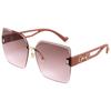Nuevas gafas de sol de moda con forma de libro rojo pequeño, gafas de sol de moda coreana sin marco con borde cortado y doble aro, gafas de alta sensibilidad con protección UV.