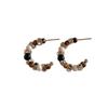 Pendientes de Aro con Cuentas Ojo de Tigre Maillard de Gama Alta para Mujer Diseño Francés de Lujo Ligero Pendientes Pendientes