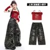 Roupa de hip-hop para meninas de jazz dance, conjunto moderno e legal para desfile infantil de modelo de jazz, roupa da moda estilo rua para meninas
