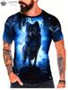 Camiseta de manga corta para hombre con estampado animal 3D de animales, estilo urbano, camiseta informal de gran tamaño.
