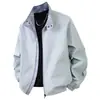 NASA SOBRE Chaqueta de Cuadros Americanos para Hombre 2026 Nueva Casual Primavera y Otoño Cuello Alto Ropa de Trabajo Chaqueta de Vuelo