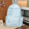 Mochila de Grade Menina Alunos do Ensino Fundamental II e Médio Grande Capacidade Estampa de Estrela Bolsa de Ombro Duplo Estilo Coreano Nicho Ins Mochila Universitária