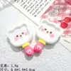 Vajilla de Oso de Dibujos Animados Juguetes Creativos de Comida Accesorios Hechos a Mano para DIY Pegamento Cremoso Resina Pequeños Accesorios Materiales para Pasadores